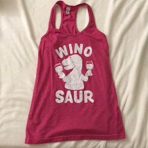 Pink wino-saur tank top!